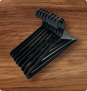 Harmony Hangers Matte Black 8 Pack